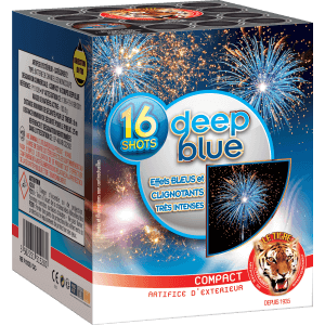 P151528 - Compact DEEP BLUE – 16 Coups Mosaïques Bleues et Étoiles Blanches Clignotantes