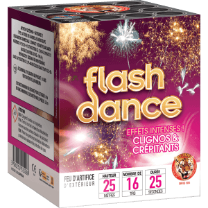 P151529 - Compact FLASH DANCE – 16 Coups Effets Argentés et Dorés Clignotants