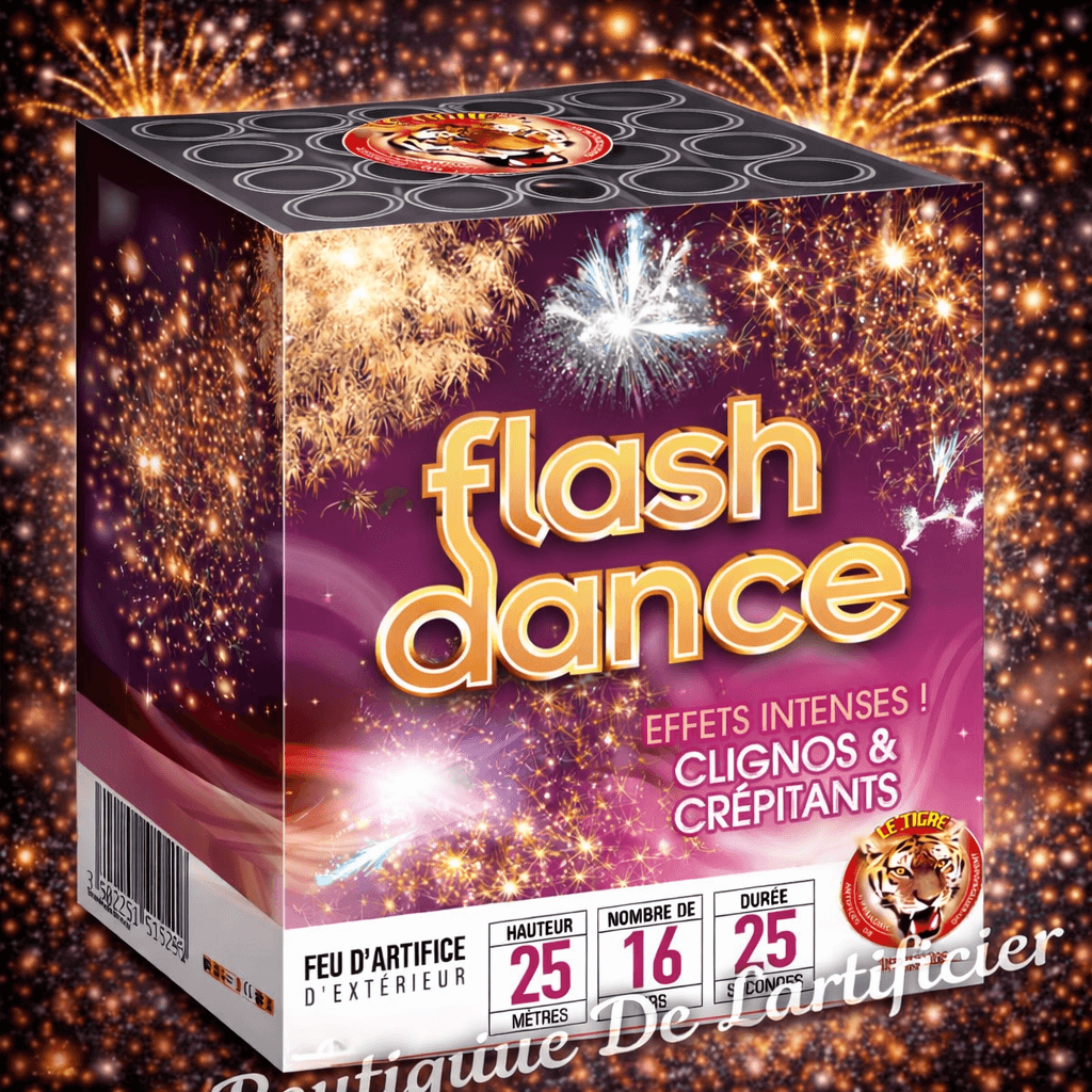 Compact FLASH DANCE – 16 Coups Effets Argentés et Dorés Clignotants