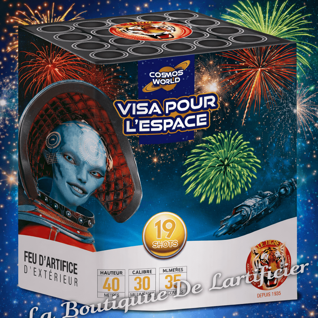 Compact VISA POUR L’ESPACE – 19 Comètes et Bombettes Multicolores