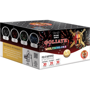 P159504 - Compact GOLIATH MULTICO – 49 Coups Bombettes Multicolores Crépitantes