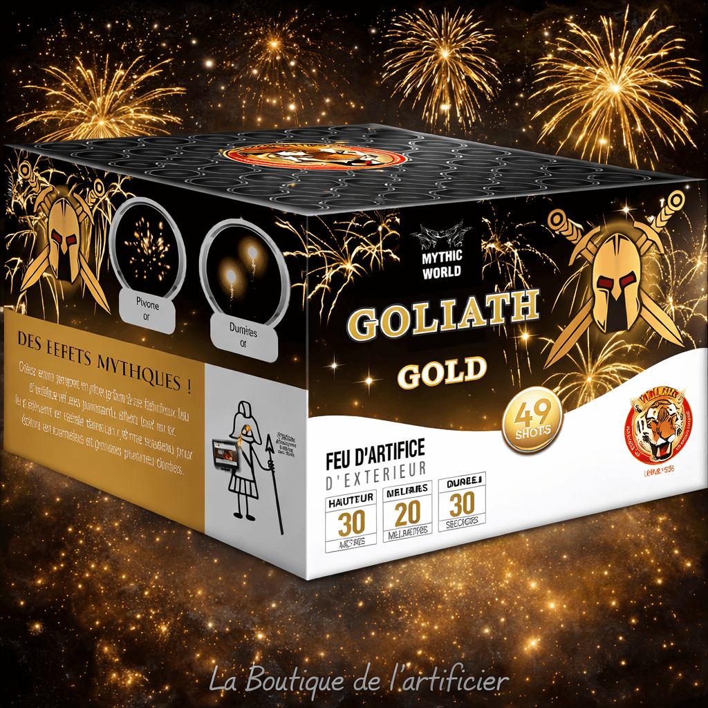 Compact GOLIATH GOLD – 49 Coups Effets Dorés Puissants