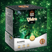 P162117 - Compact YLDRA – 16 Shots Palmiers Bleus et Lucioles Vertes Rouges