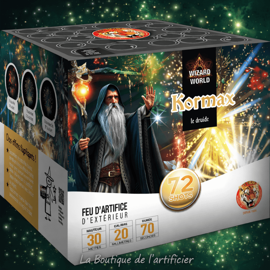 P162118 - Compact KORMAX – 72 Shots Effets Kamuro et Bouquets Scintillants