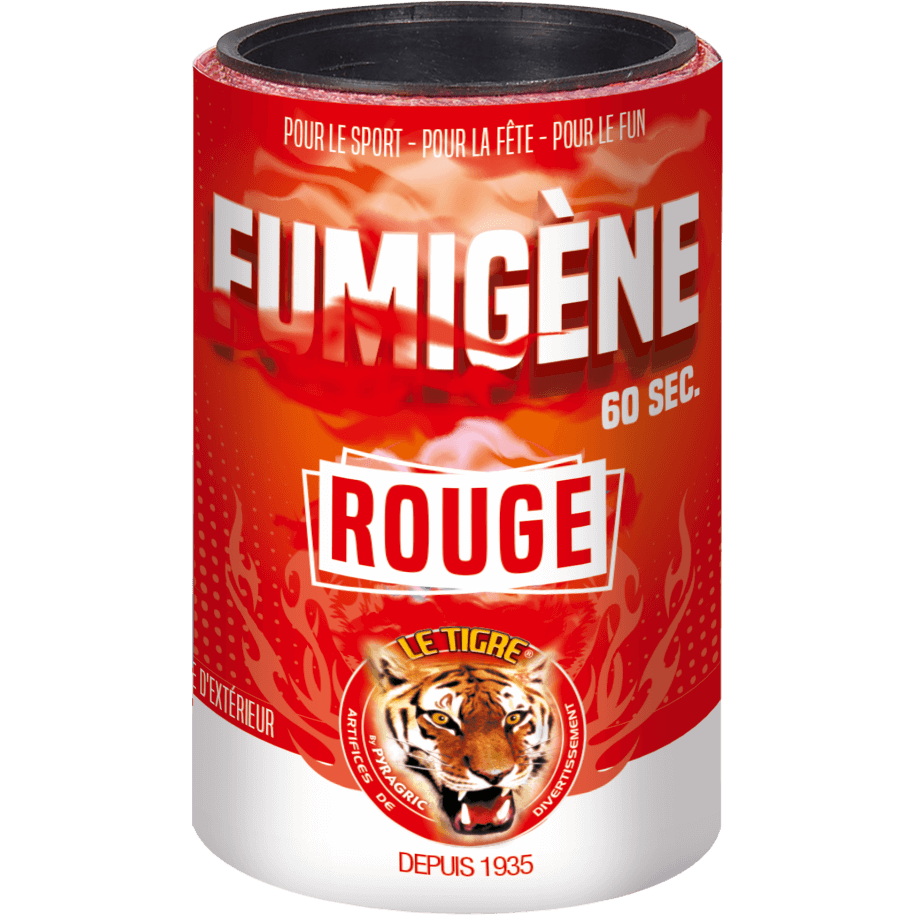 P166022 - Fumigène Rouge en Pot 60 Secondes – Fumée Rouge Intense au Sol