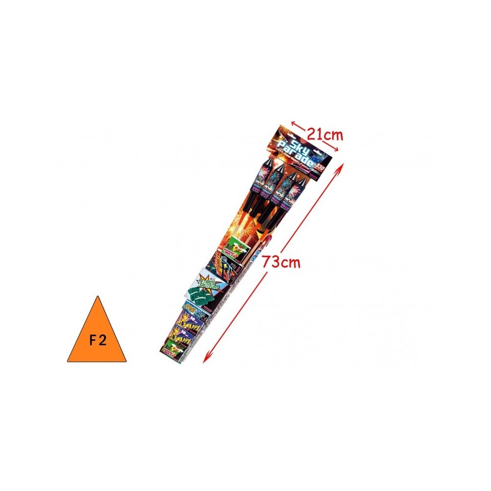 Sachet assortiment 130 artifices Sky Parade pas cher | La Boutique de l’Artificier