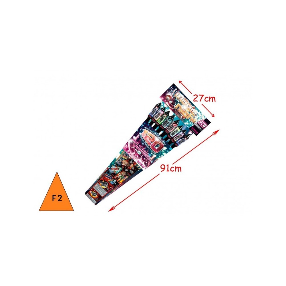 Sachet assortiment 120 artifices Magic Night pas cher | La Boutique de l’Artificier