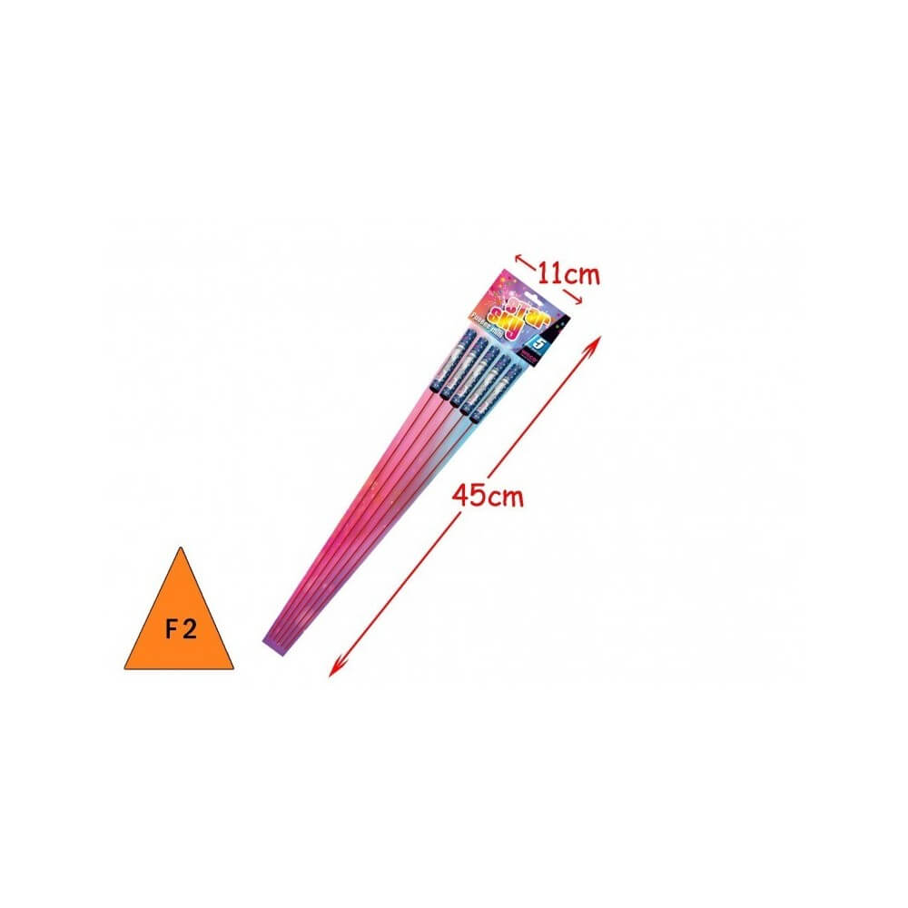 Sachet 5 fusées Star Sky pas cher | La Boutique de l’Artificier
