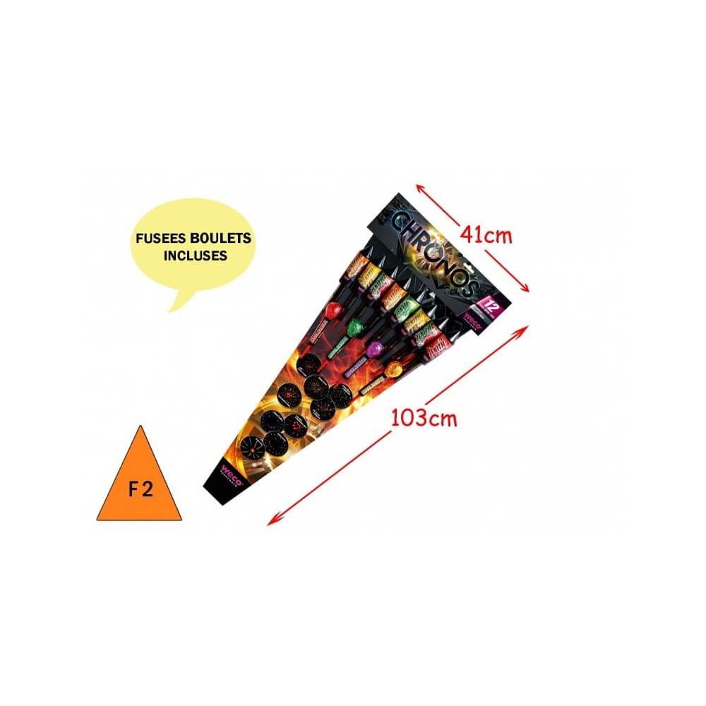 Sachet 12 Fusées Chronos Pas Cher | La Boutique de l’Artificier