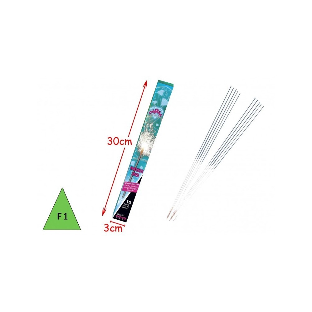 Cierges Magiques 30 cm 80 sec x10 Pas Cher | La Boutique de l’Artificier