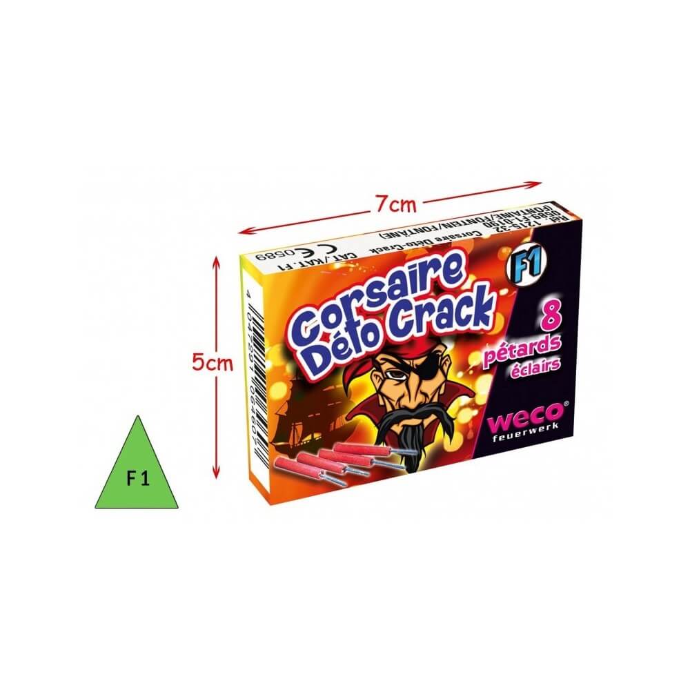 Pétards Corsaire Déto Crack x8 Pas Cher | La Boutique de l’Artificier