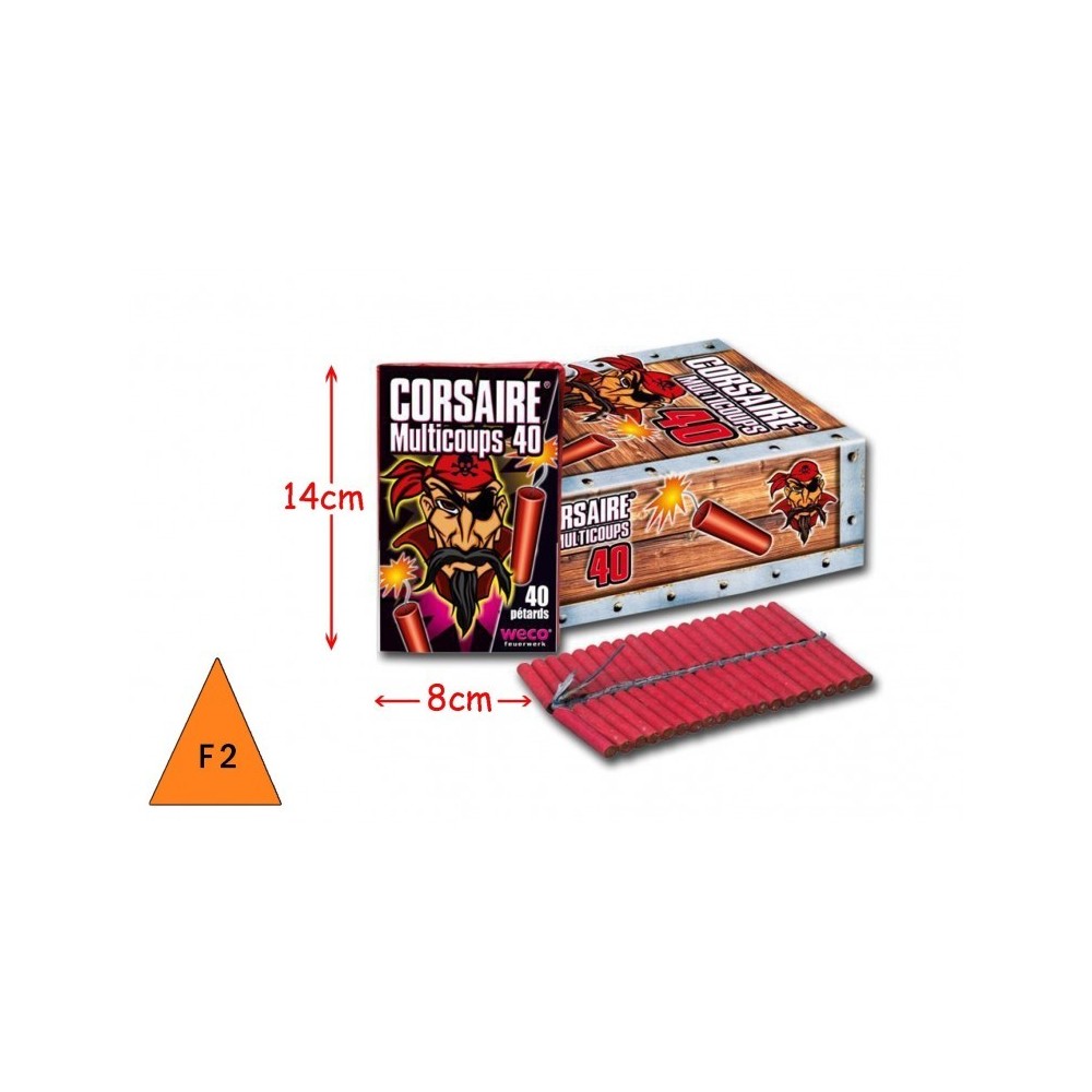 Chaîne 40 Pétards Corsaire Multicoups Pas Cher | La Boutique de l’Artificier