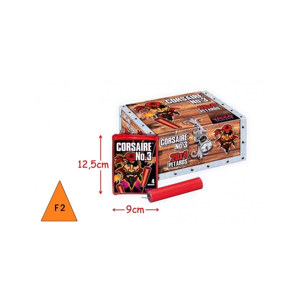 Corsaire N°3 Pétards x4 Pas Cher | La Boutique de l’Artificier