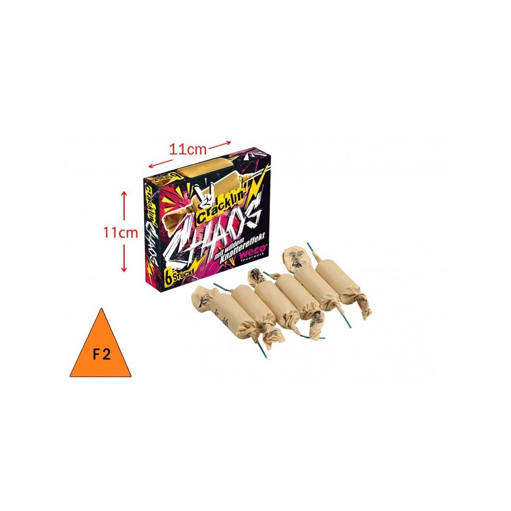 Crackling Chaos Pétards x6 Pas Cher | La Boutique de l’Artificier