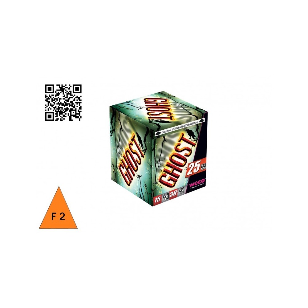 Batterie Ghost 25 tirs 30m pas cher | Feu d’artifice rapide | La Boutique de l’Artificier
