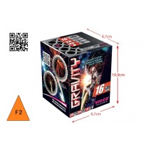 Batterie Gravity 16 tirs 35m pas cher | Feu d’artifice compact | La Boutique de l’Artificier