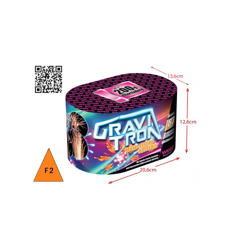 Batterie GRAVITRON 83 tirs 15mm pas cher | La Boutique de l’Artificier