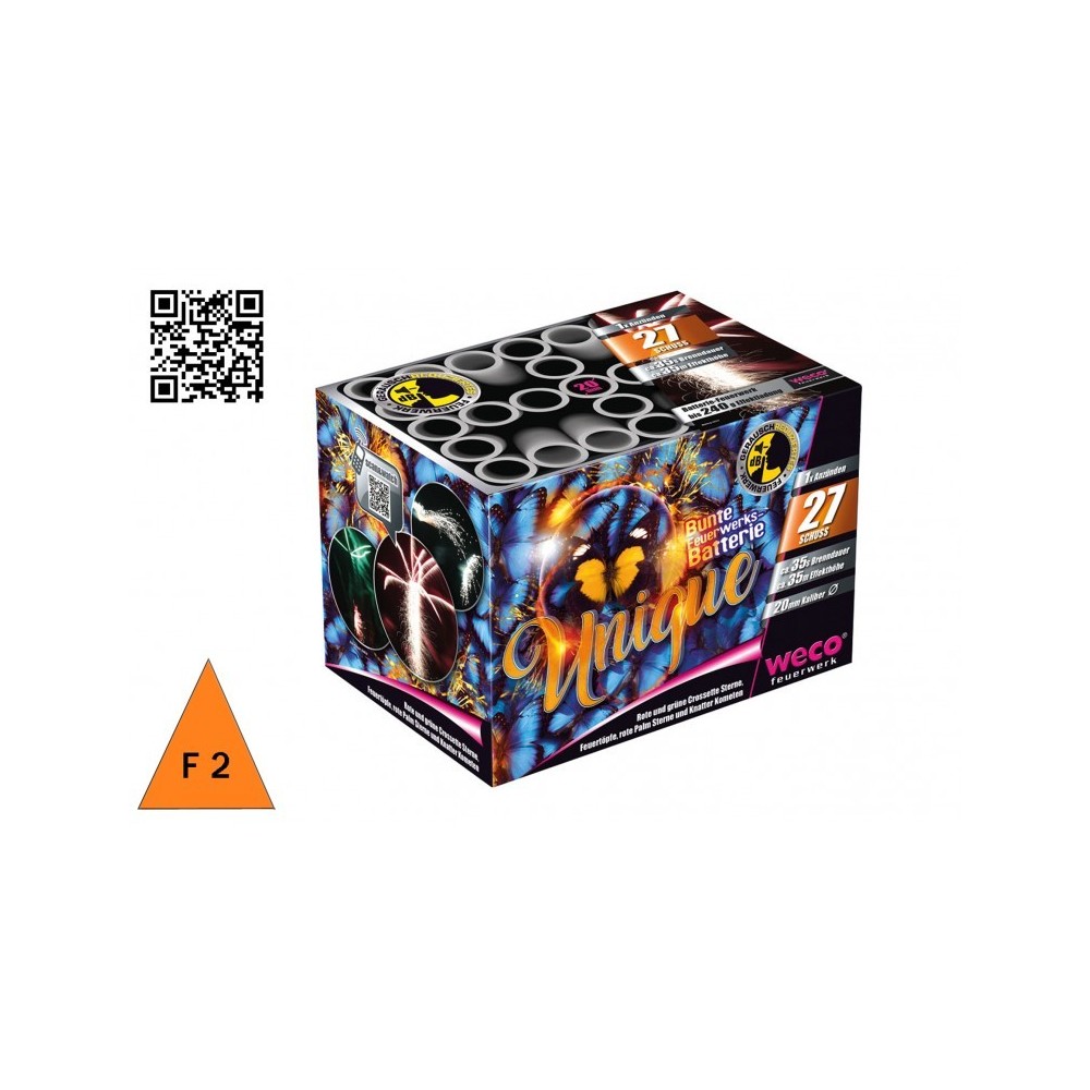 Batterie Unique 27 départs 20 mm pas cher - La Boutique de l’Artificier