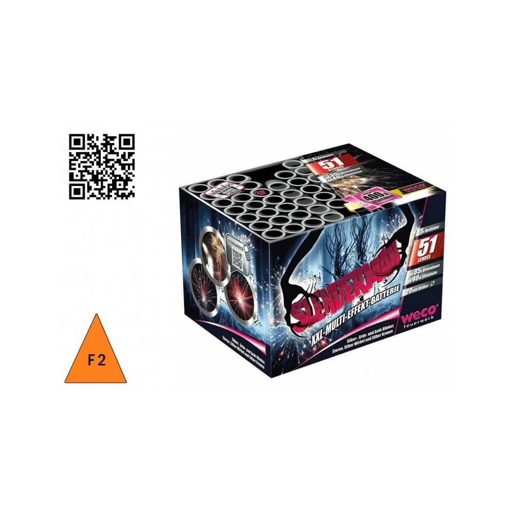 Batterie Slender-Man 51 départs 20 mm pas cher - La Boutique de l’Artificier