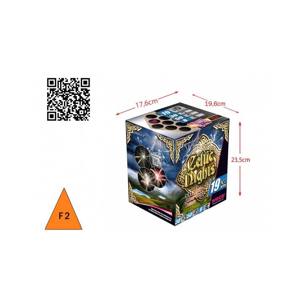 Batterie Celtic Nights 19 départs 30 mm pas cher - La Boutique de l’Artificier