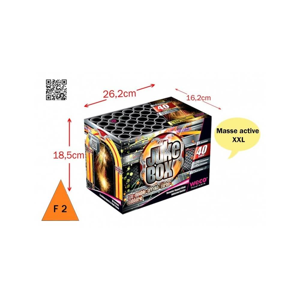 Batterie Jukebox 40 départs 25 mm pas cher - La Boutique de l’Artificier