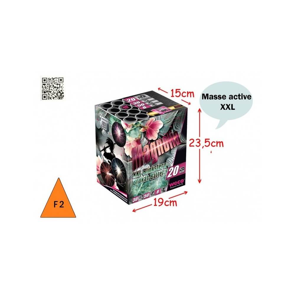 Batterie Magnolia 20 tirs 30 mm pas cher | La Boutique de l’Artificier