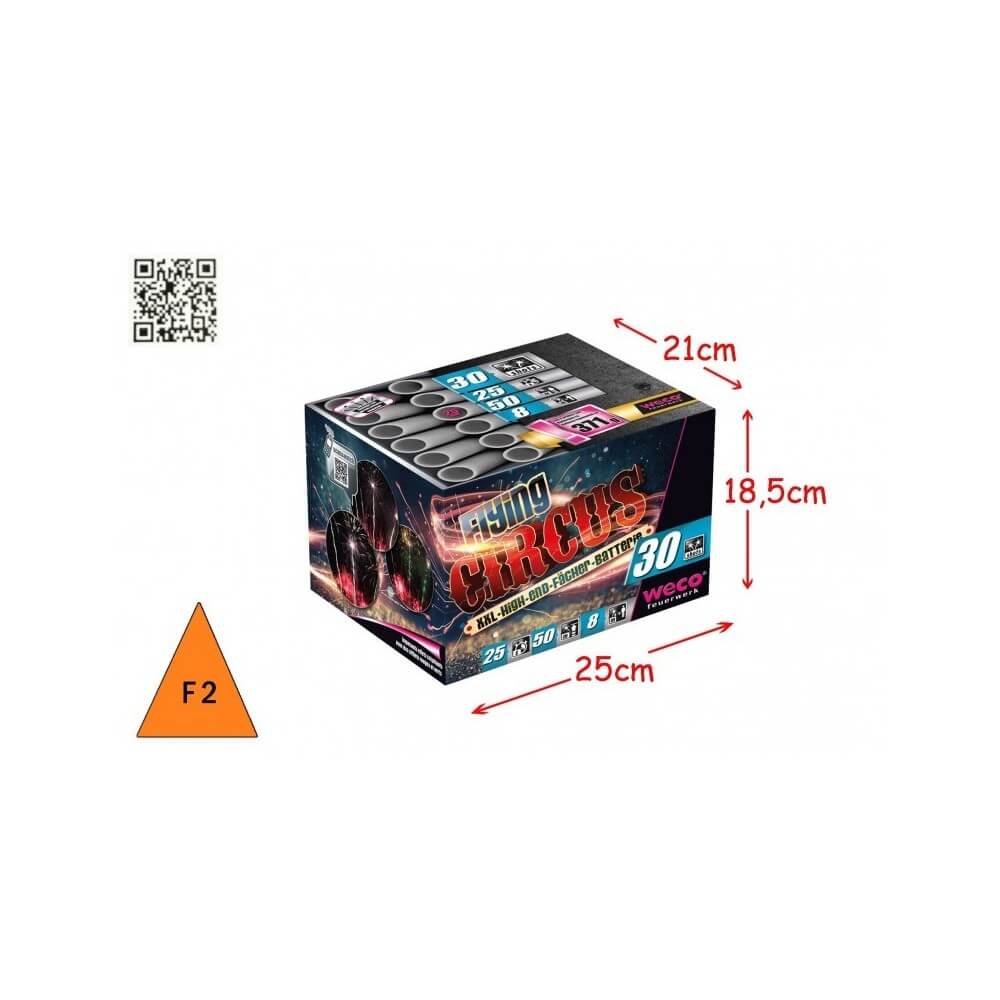 Batterie Flying Circus 30 tirs 25 mm pas cher | La Boutique de l’Artificier