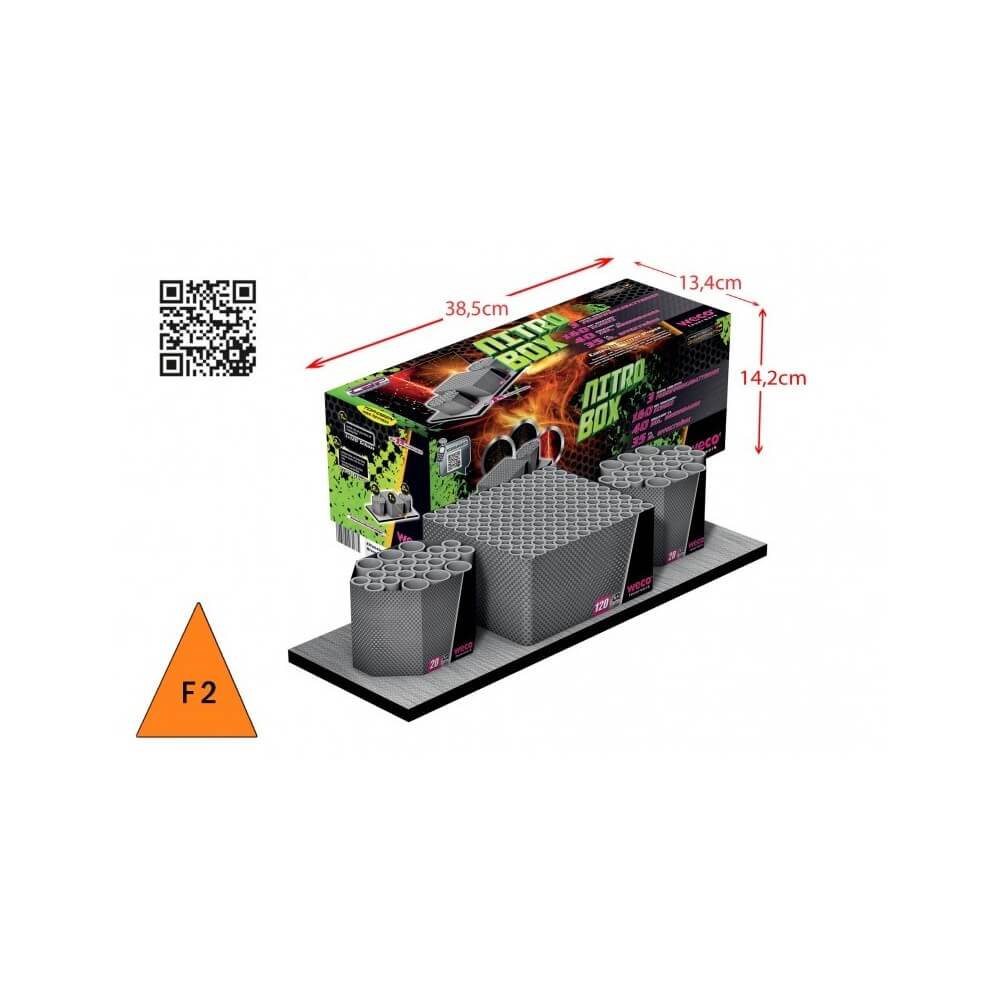Batterie Nitro Box 160 tirs 16 mm pas cher | La Boutique de l’Artificier