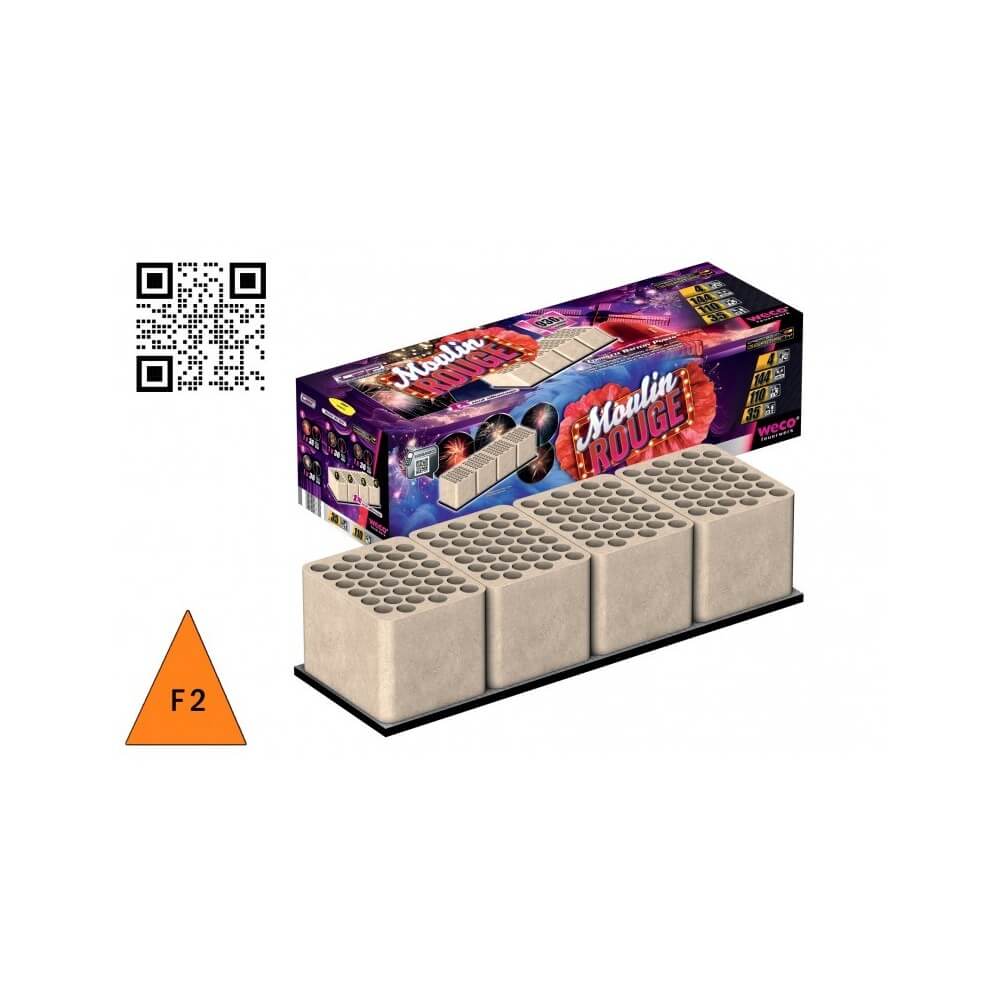 Batterie Moulin Rouge 144 tirs 20 mm – 35 mètres - La Boutique De L'artificier