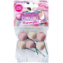 Boules fumigènes blanc & rose gender reveal "C’est une fille !" pas cher | La Boutique de l’Artificier