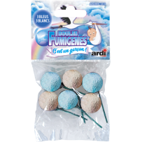 Boules fumigènes blanc & bleu gender reveal "C’est un garçon !" pas cher | La Boutique de l’Artificier
