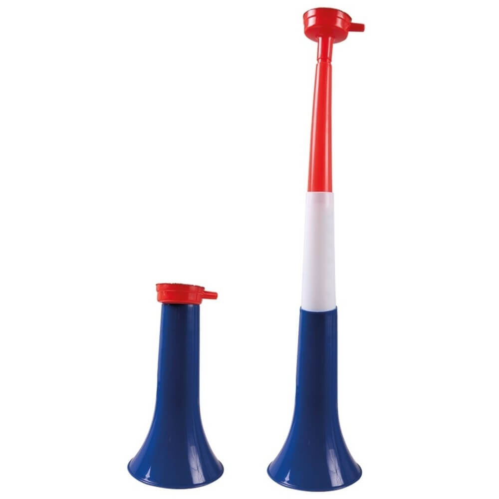 Trompette - bleu, blanc, rouge - télescopique, 40cm