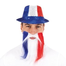 Moustache et barbe - bleu, blanc, rouge - La Boutique De L'artificier