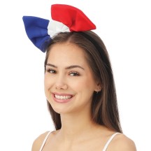 Serre-tête Nœud Papillon – Bleu Blanc Rouge - La Boutique De L'artificier