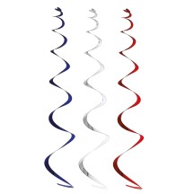 Spirales métallisées bleu blanc rouge – lot de 6 - La Boutique De L'artificier