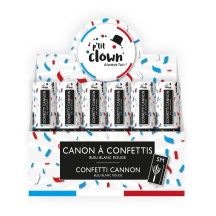 Canon à Confettis Papier 20 cm Bleu Blanc Rouge - La Boutique De L'artificier