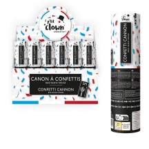 Canon à Confettis Papier 20 cm Bleu Blanc Rouge - La Boutique De L'artificier