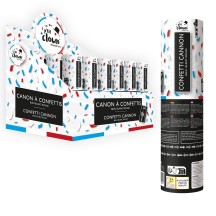 Canon à Confettis Papier 20 cm Bleu Blanc Rouge - La Boutique De L'artificier