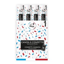Canon à Confettis Papier 40 cm Bleu Blanc Rouge - La Boutique De L'artificier