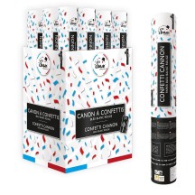 Canon à Confettis Papier 40 cm Bleu Blanc Rouge - La Boutique De L'artificier