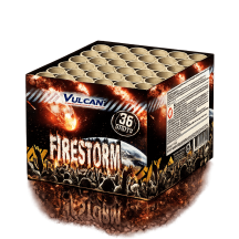 Firestorm 36 Coups F2 | Batterie Artifice 25 mm à Comètes et Bombettes Crépitantes