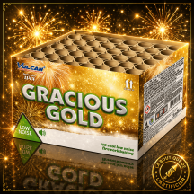 Gracious Gold 40 Coups Silencieux F2 | Batterie Artifice Or 25 mm
