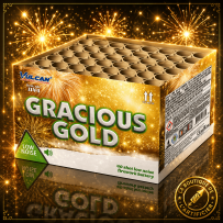 Gracious Gold 40 Coups Silencieux F2 | Batterie Artifice Or 25 mm