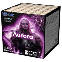 Compact Aurora 36 coups - Feu d'artifice feuilles mortes et plumets multicolores
