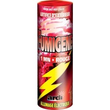 Fumigène électrique rouge 1 minute extérieur | La Boutique de l'Artificier