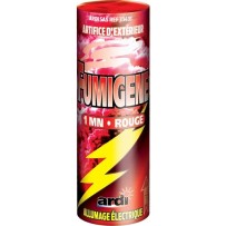 Fumigène électrique rouge 1 minute extérieur | La Boutique de l'Artificier