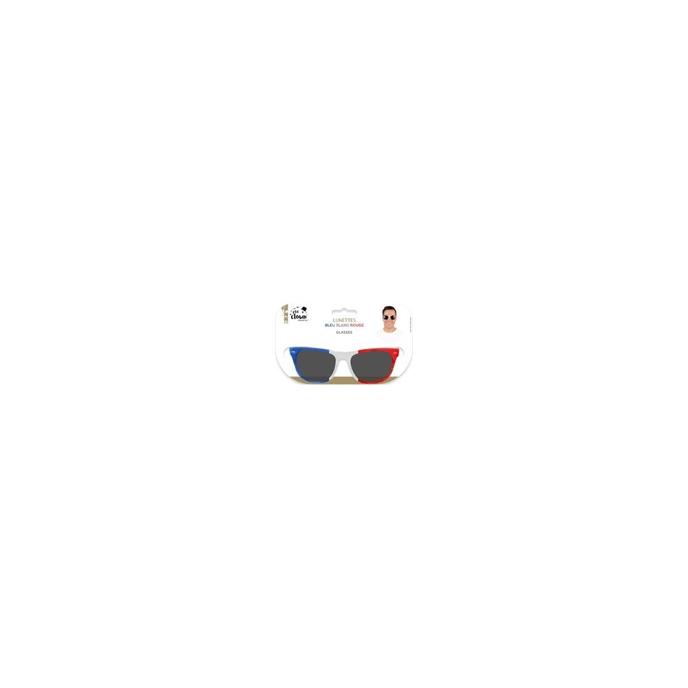 Lunettes Bleu Blanc Rouge Homme pas cher | Fiesta Factory