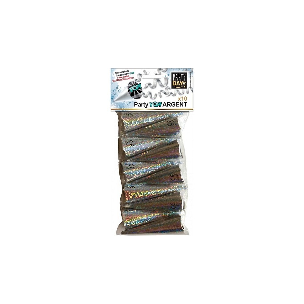 Conic Poppers Argent | Fiesta Factory