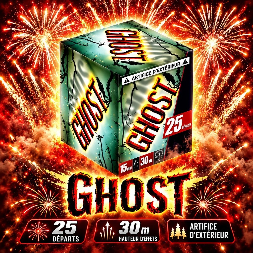 Batterie Ghost 25 Départs 15 sec 30 m | Fiesta Factory