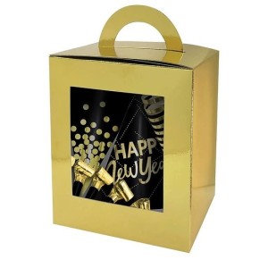 23823 - Kit cotillons boîte 10 personnes - or et noir